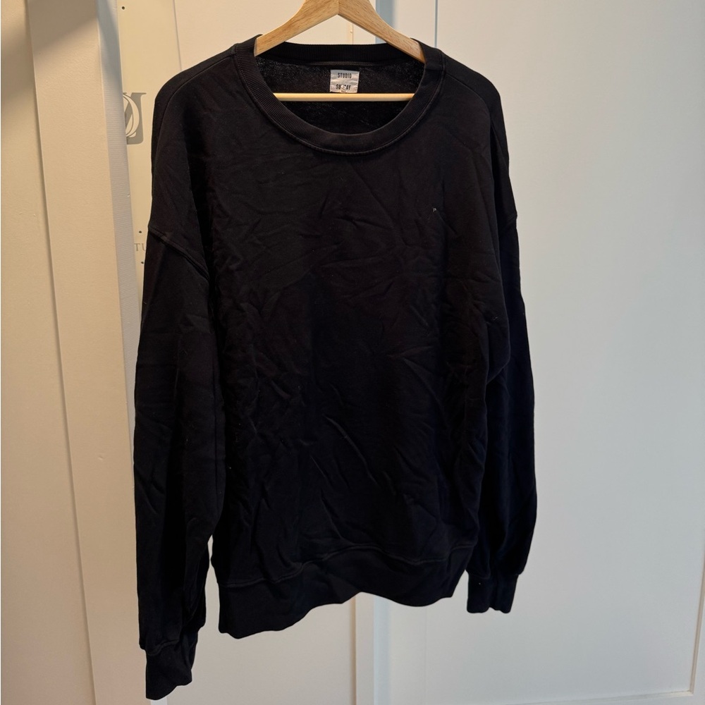 Studio Sunday plain black crew neck.